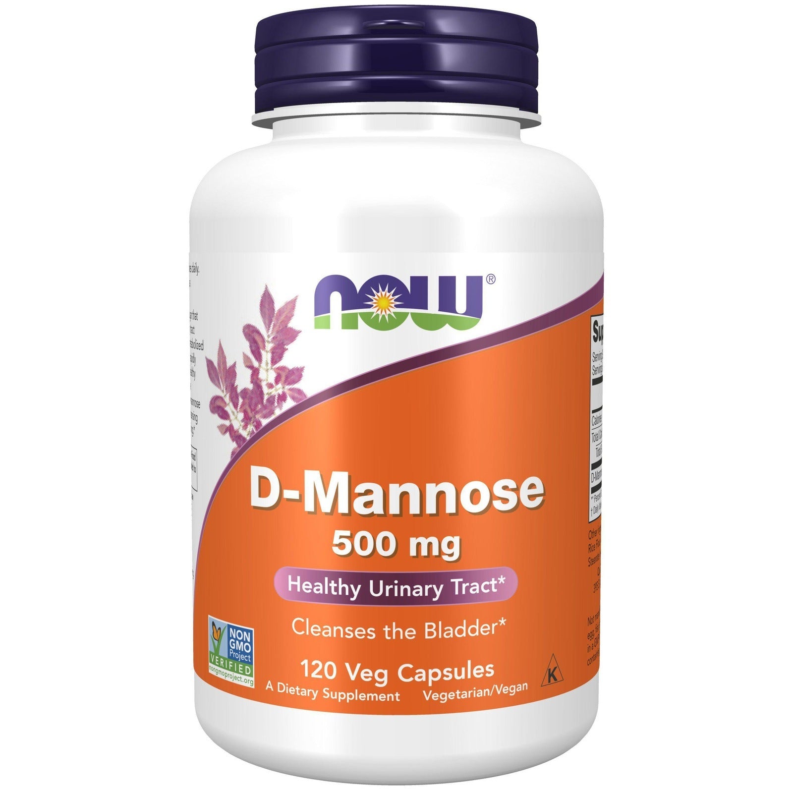 Now Foods, D-Mannose 500 mg, 120 Veg Capsules