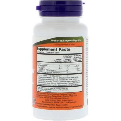 Now Foods, Extra Strength BerryDophilus 10 Billion - 50 Chewable Tablets