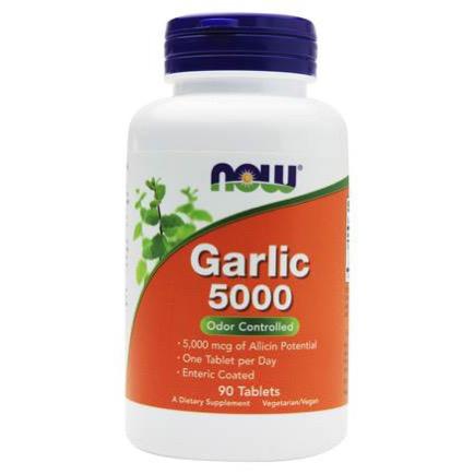 Now Foods, Garlic 5000, Odor Controlled, 90 Tablets