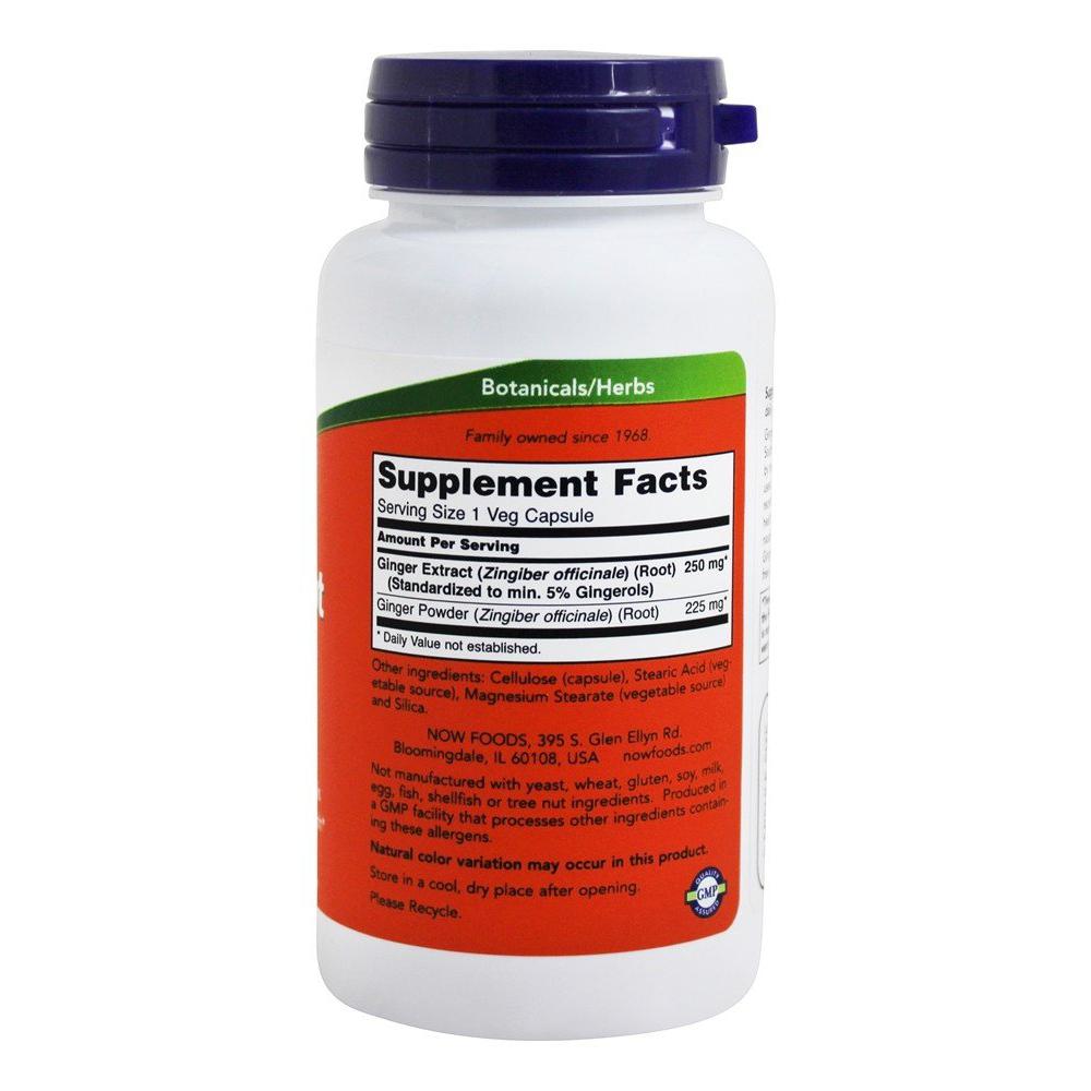 Now Foods, Ginger Root Extract 250 mg, 90 Veg Capsules