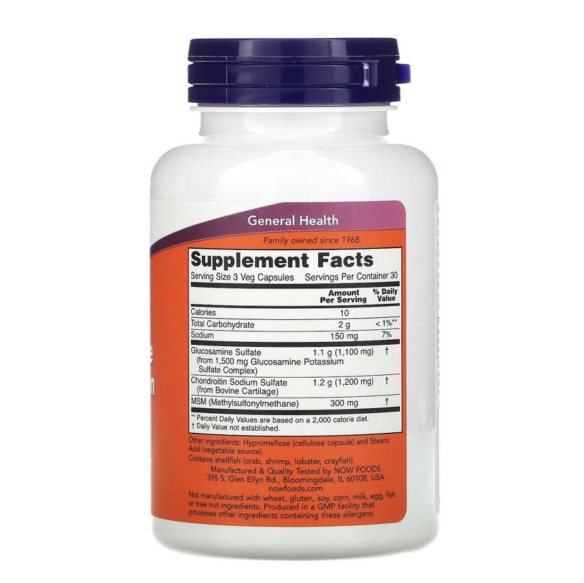 Now Foods, Glucosamine & Chondroitin w/ MSM, 90 Veg Capsules