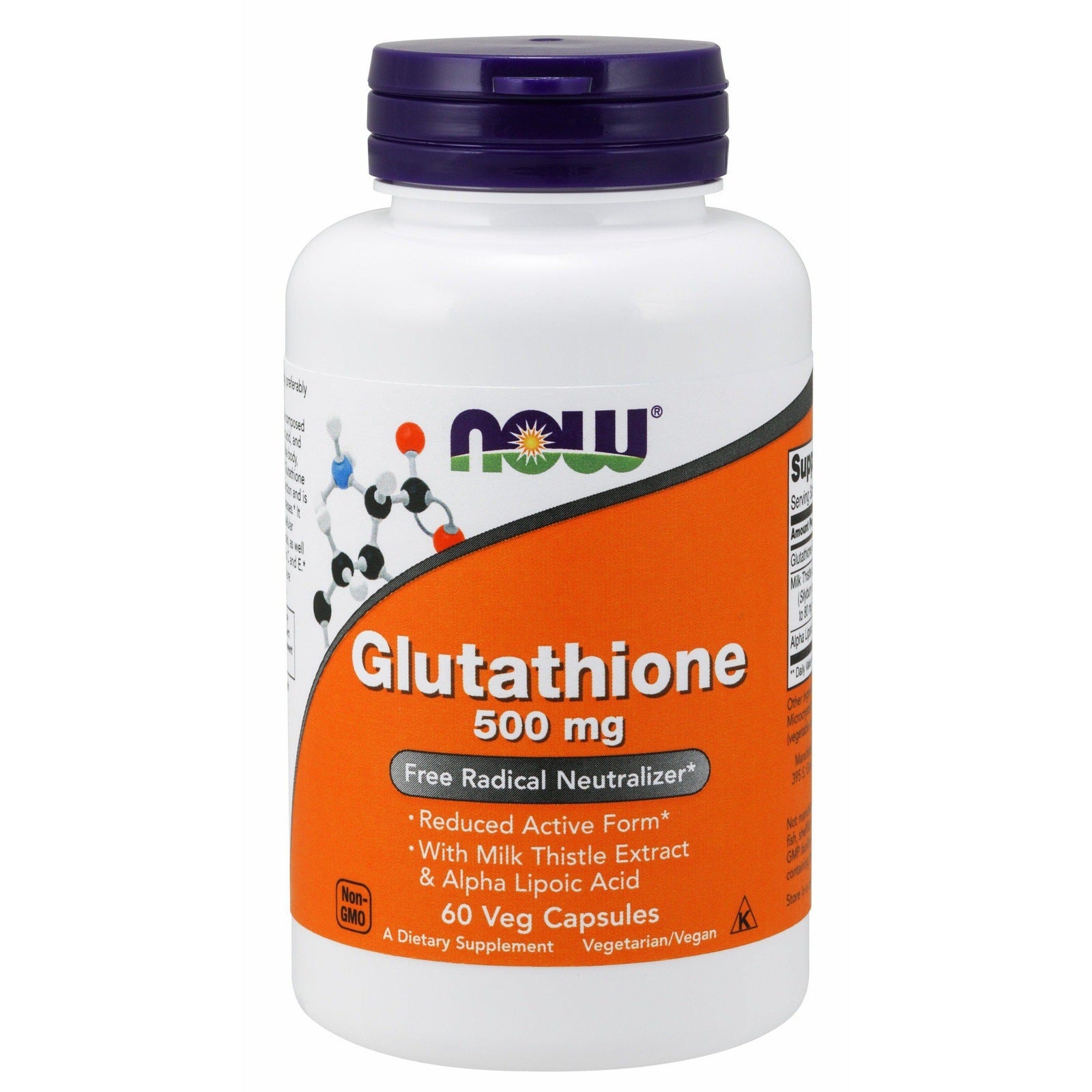 Now Foods, Glutathione, Reduced Active Form, 500 mg, 60 Veg Capsules