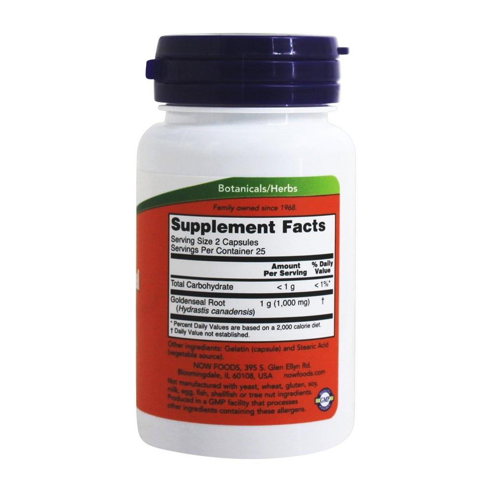 Now Foods, Goldenseal Root 500 mg - 50 Veg Capsules