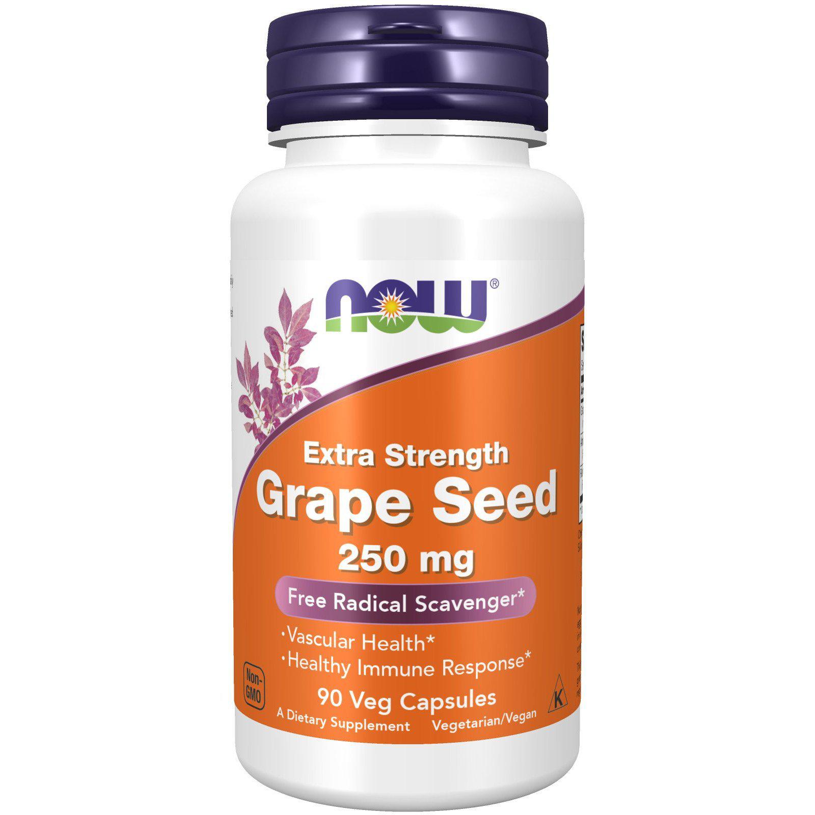 Now Foods, Grape Seed 250 mg, 90 Veg Capsules