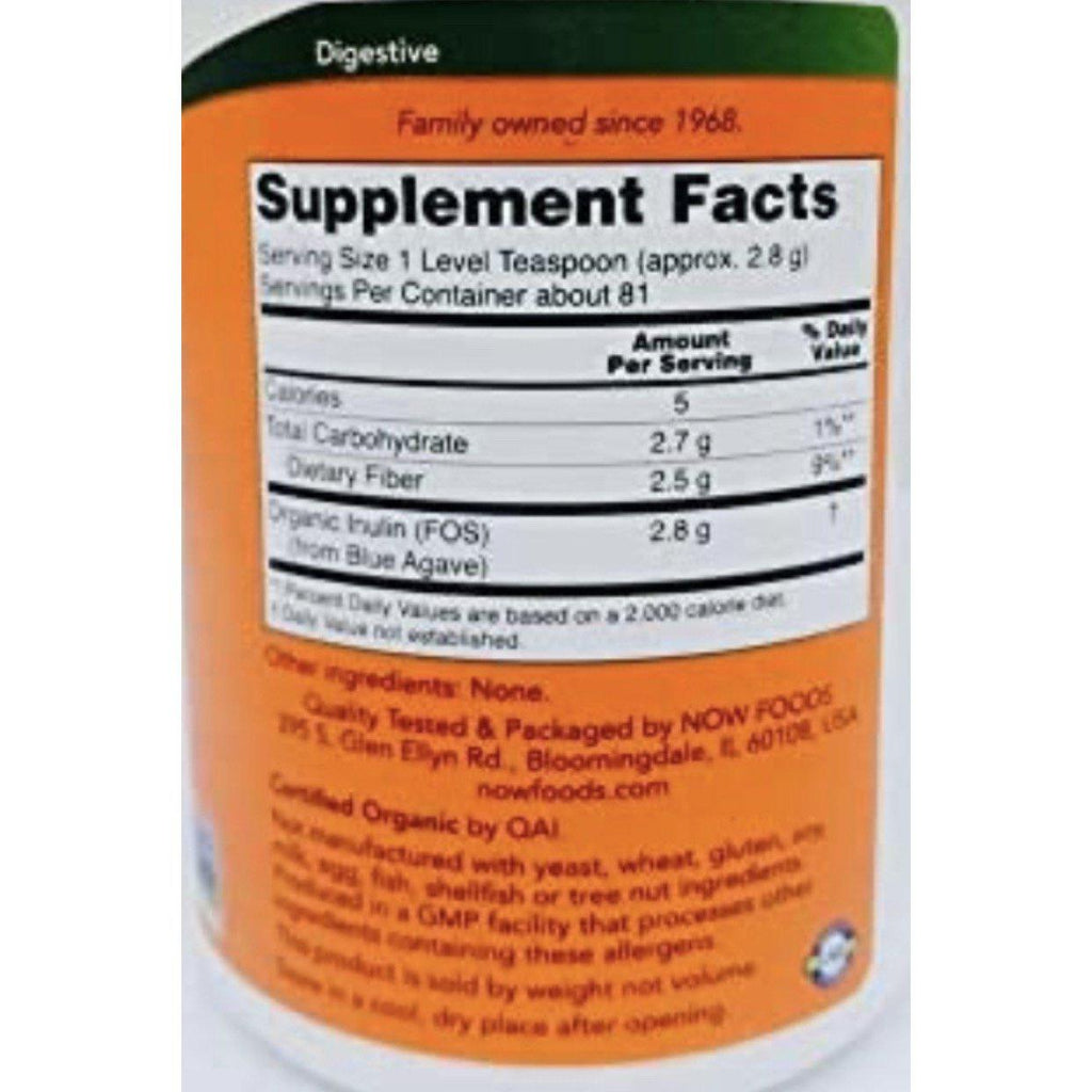 Now Foods, Inulin Organic Prebiotic Powder, 1 lb