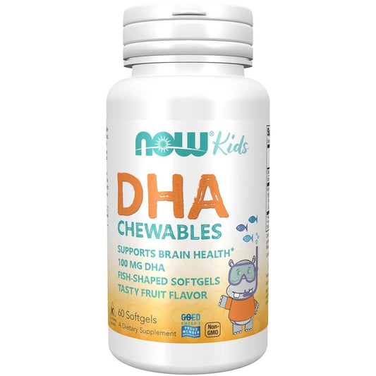 Now Foods, Kids Chewable DHA 100 mg, 60 Softgels