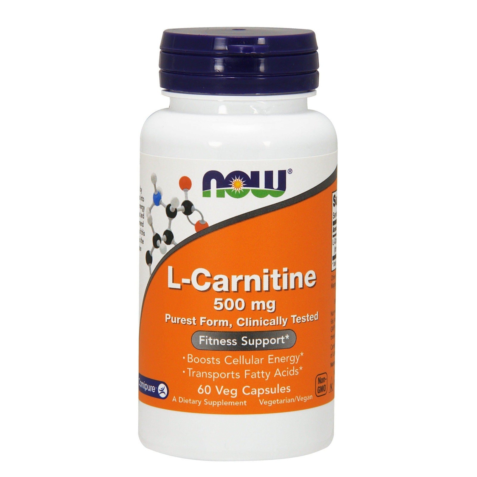 Now Foods, L-Carnitine 500 mg, 60 Veg Capsules