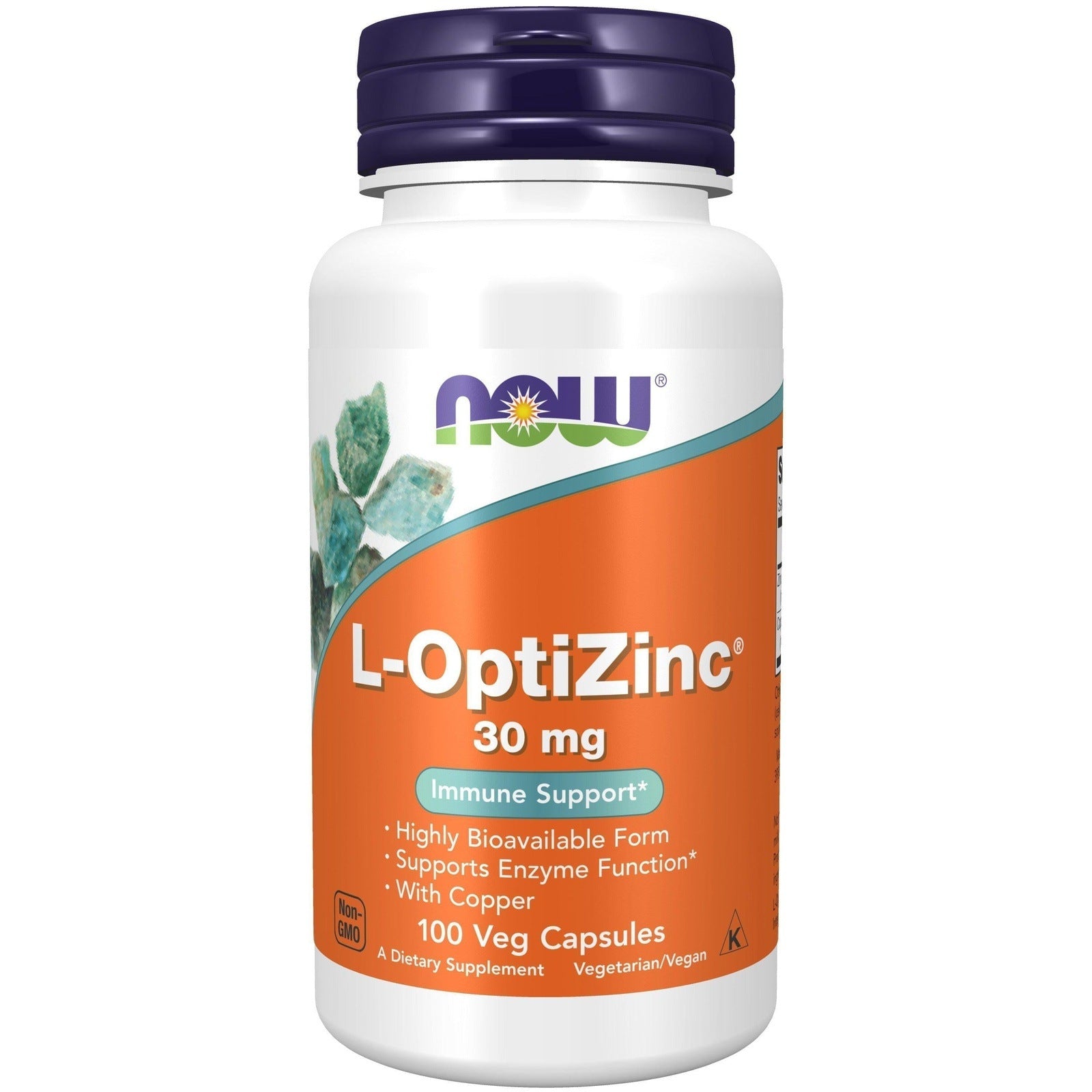 Now Foods, L-OptiZinc 30 mg, 100 Veg Capsules