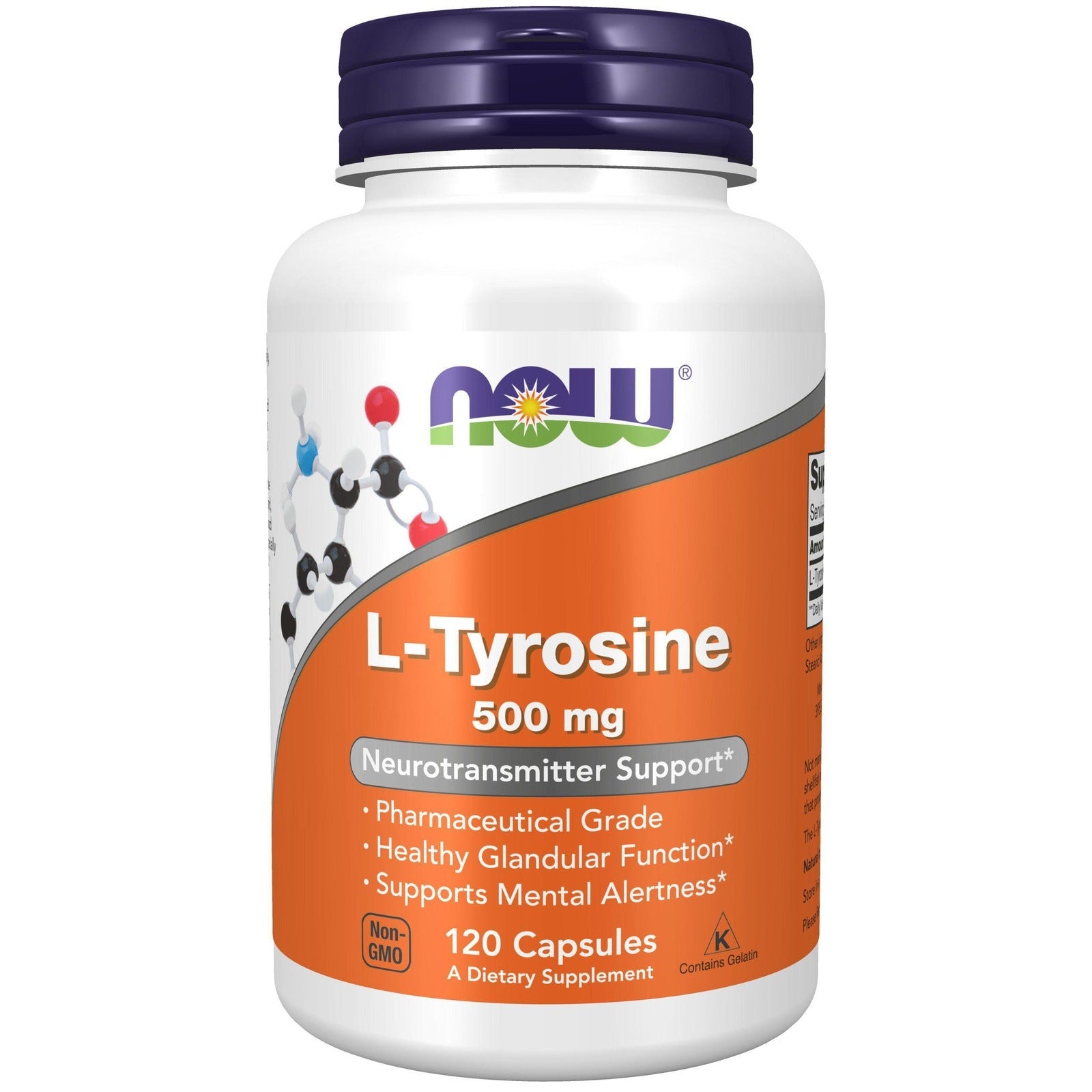 Now Foods, L-Tyrosine 500 mg. - 120 Capsules