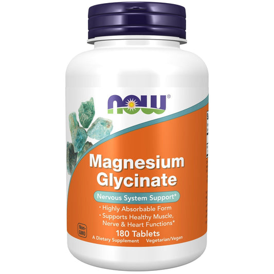 Now Foods, Magnesium Glycinate 200 mg, 100 Tablets