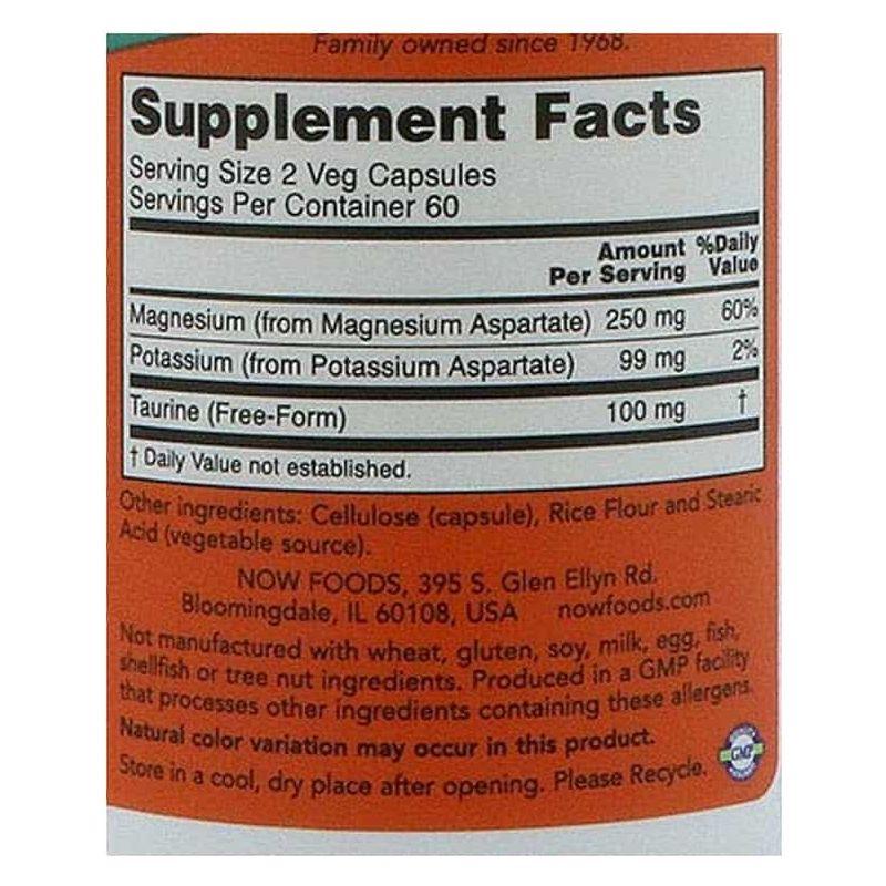 Now Foods, Magnesium & Potassium Aspartatec, 120 Veg Capsules