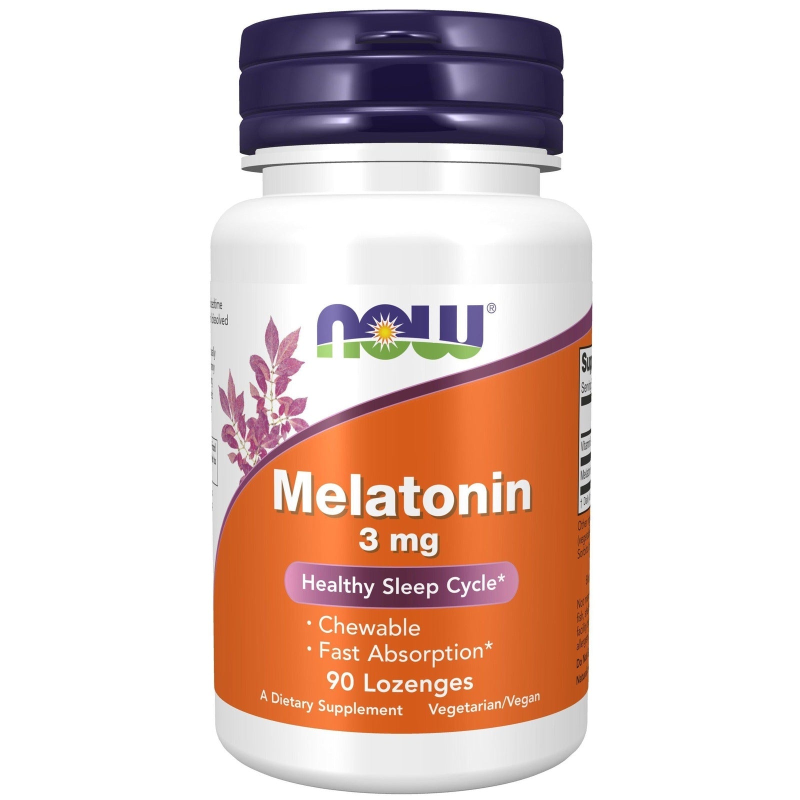 Now Foods, Melatonin 3 mg plus B6, 90 Lozenges