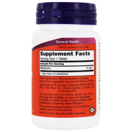 Now Foods, Melatonin 5 mg Sustained Release, 120 Tablets