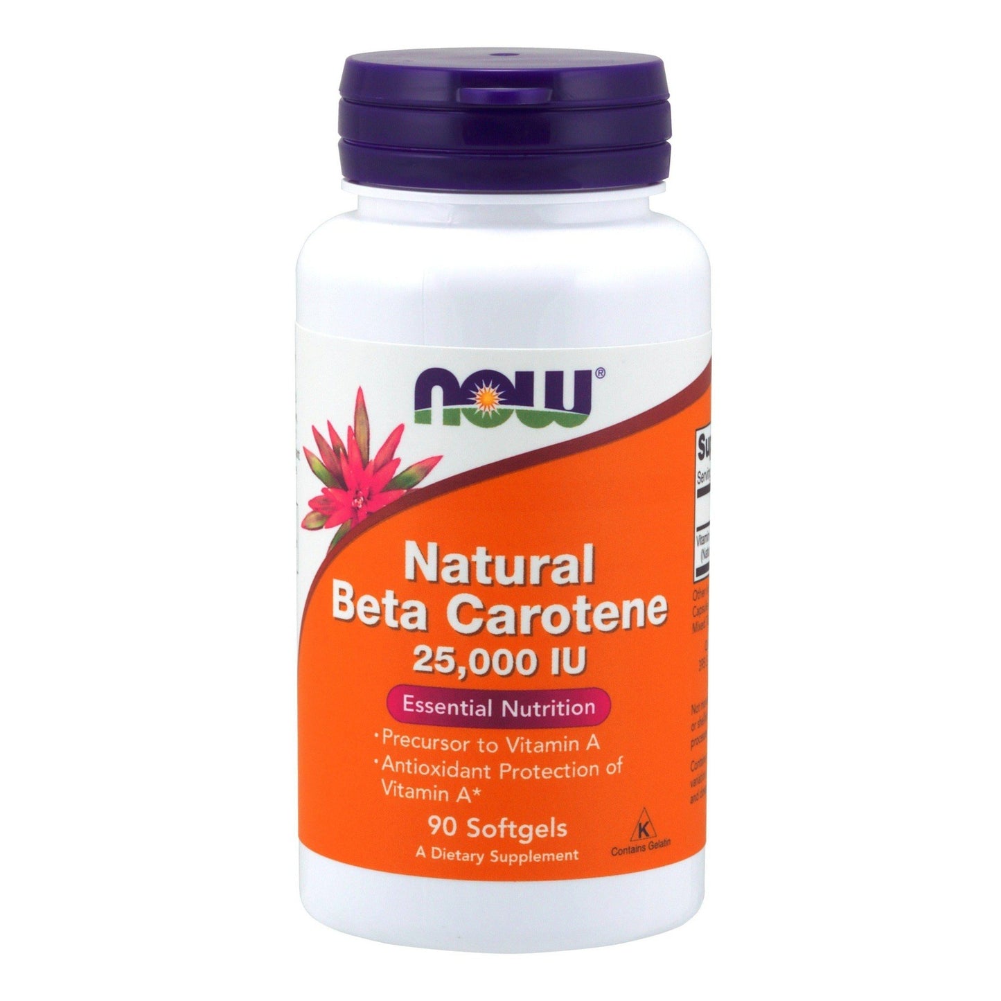 Now Foods, Natural Beta Carotene 25,000 IU, 90 Softgels