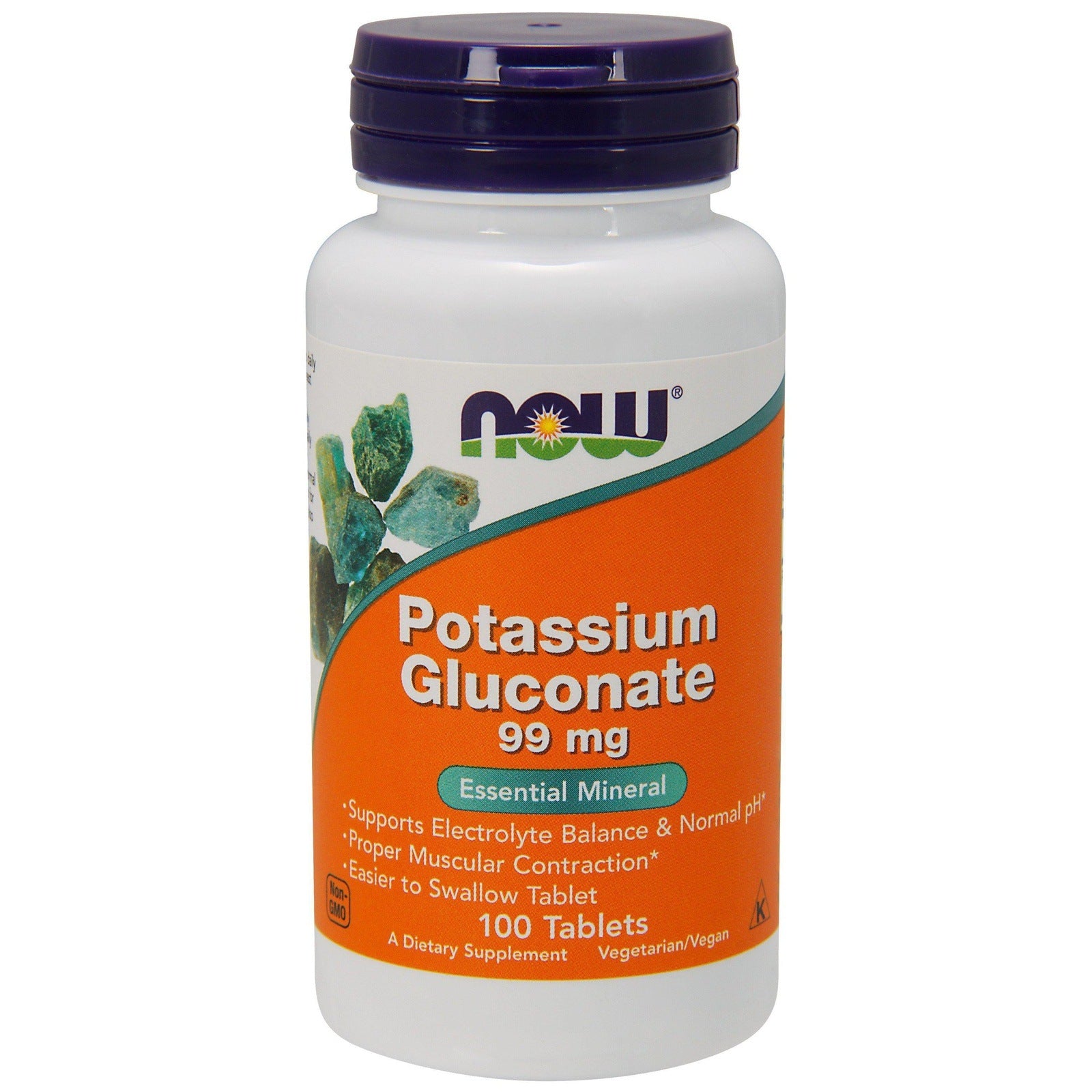 Now Foods, Potassium Gluconate 99 mg, 100 Tablets