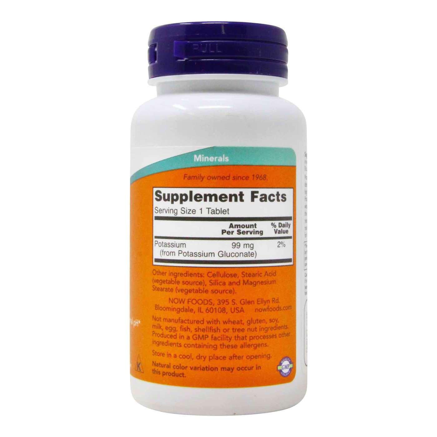 Now Foods, Potassium Gluconate 99 mg, 100 Tablets