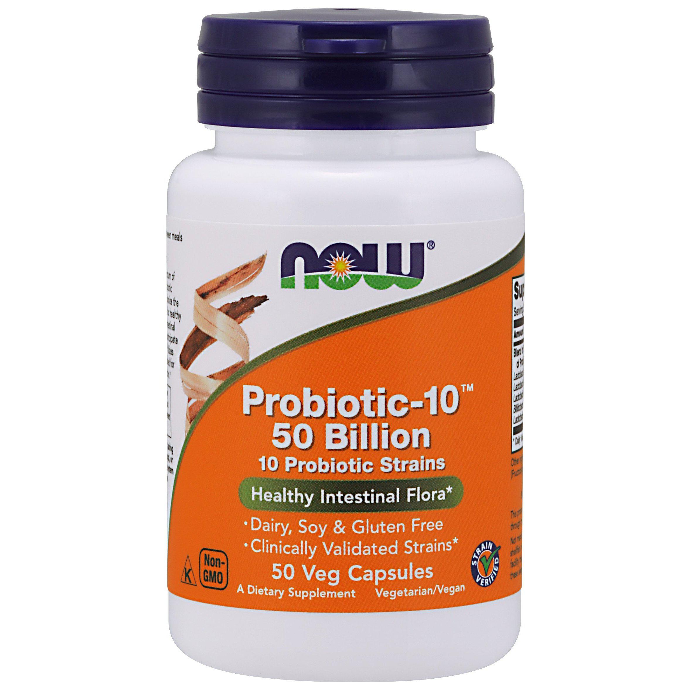 Now Foods, Probiotic-10, 50 Billion CFU, 50 Veg Capsules