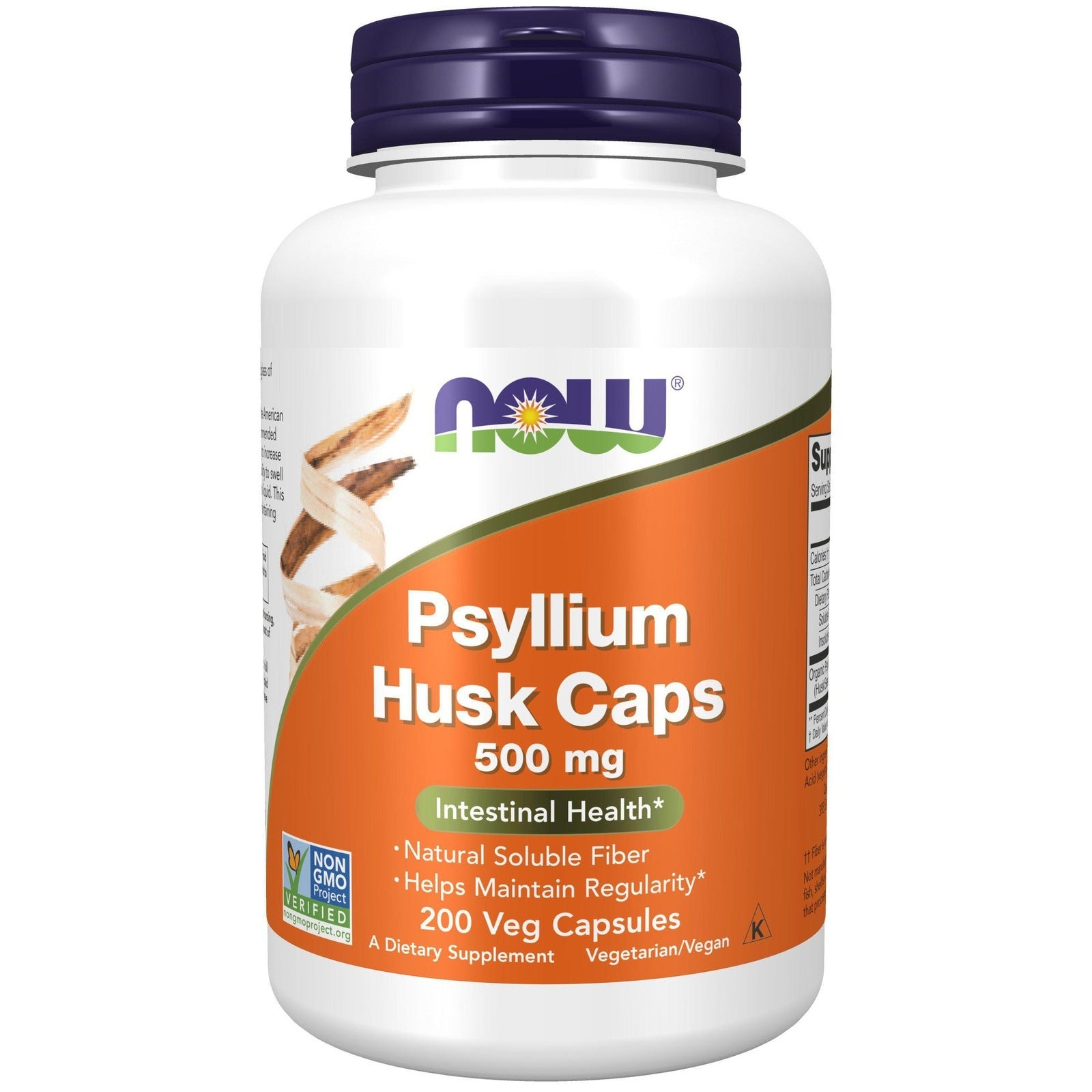 Now Foods, Psyllium Husk Caps 500 mg, 200 Veg Capsules