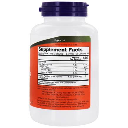 Now Foods, Psyllium Husk Caps 500 mg, 200 Veg Capsules