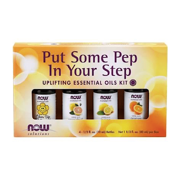 Now Foods, Put Some Pep in Your Step Uplifting Aromatherapy Kit, 4 bottles 1/3 fl oz ea