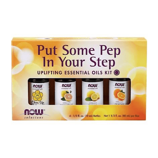 Now Foods, Put Some Pep in Your Step Uplifting Aromatherapy Kit, 4 bottles 1/3 fl oz ea