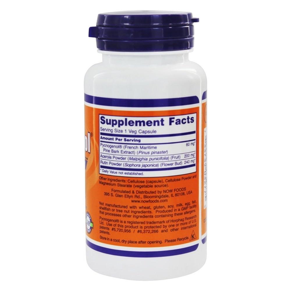 Now Foods, Pycnogenol 60 mg, 50 Veg Capsules