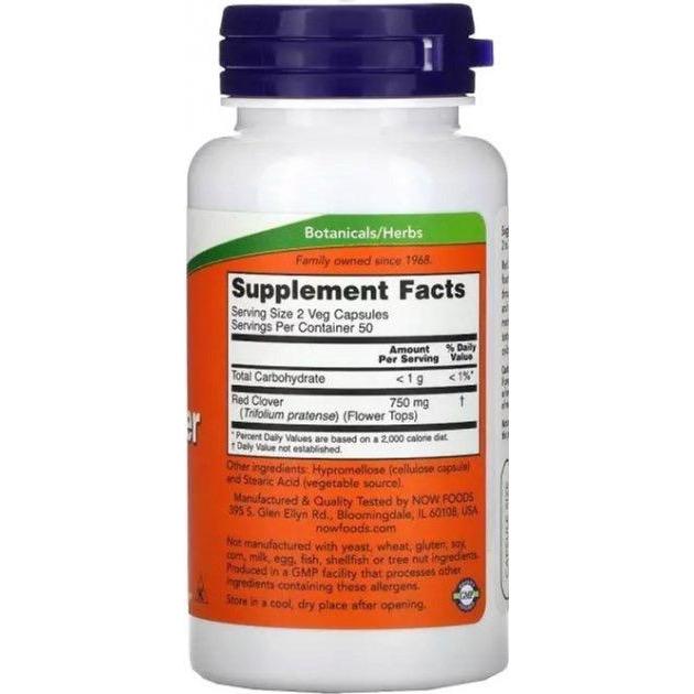 Now Foods, Red Clover 425 mg - 100 Veg Capsules