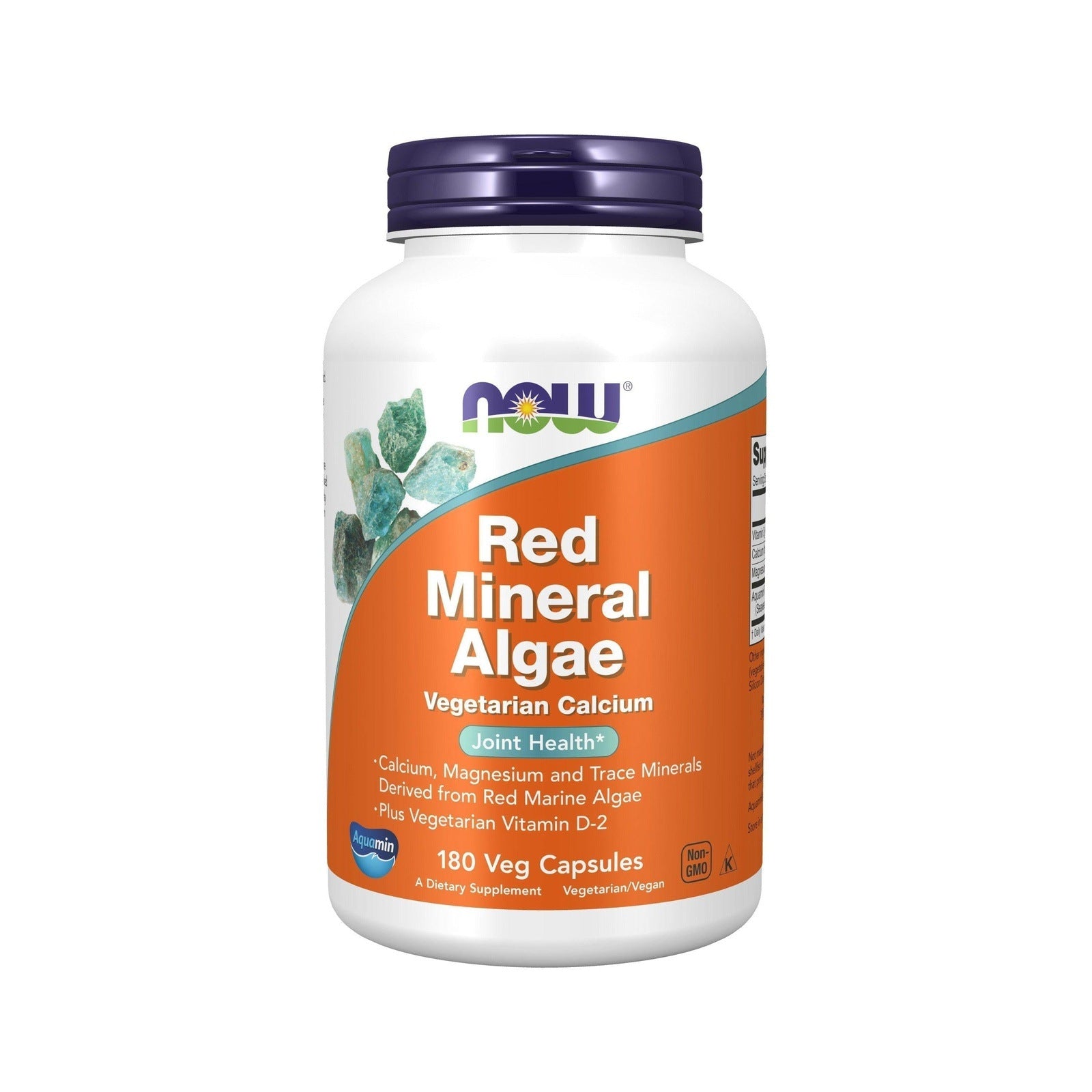 Now Foods, Red Mineral Algae,  1000 mg Vegetarian Calcium - 180 Veg Capsules