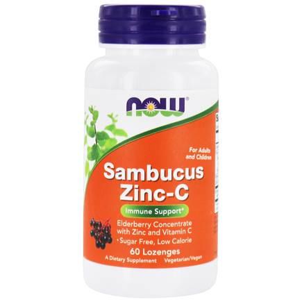 Now Foods, Sambucus-Zinc-C, 60 Lozenges