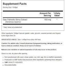 Now Foods, Saw Palmetto Double Strength 160 mg - 120 Softgels