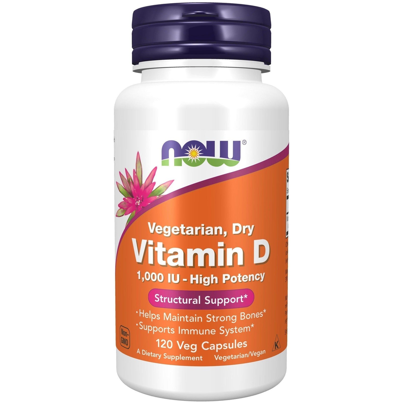 Now Foods, Vegetarian Dry Vitamin D 1000 IU, 120 Veg Capsules