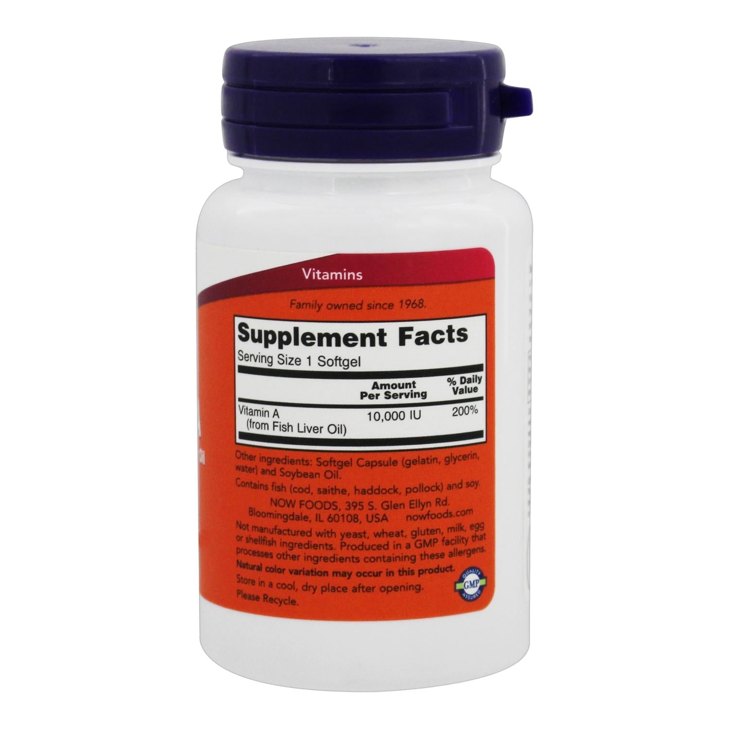 Now Foods, Vitamin A 10,000 IU, 100 Softgels