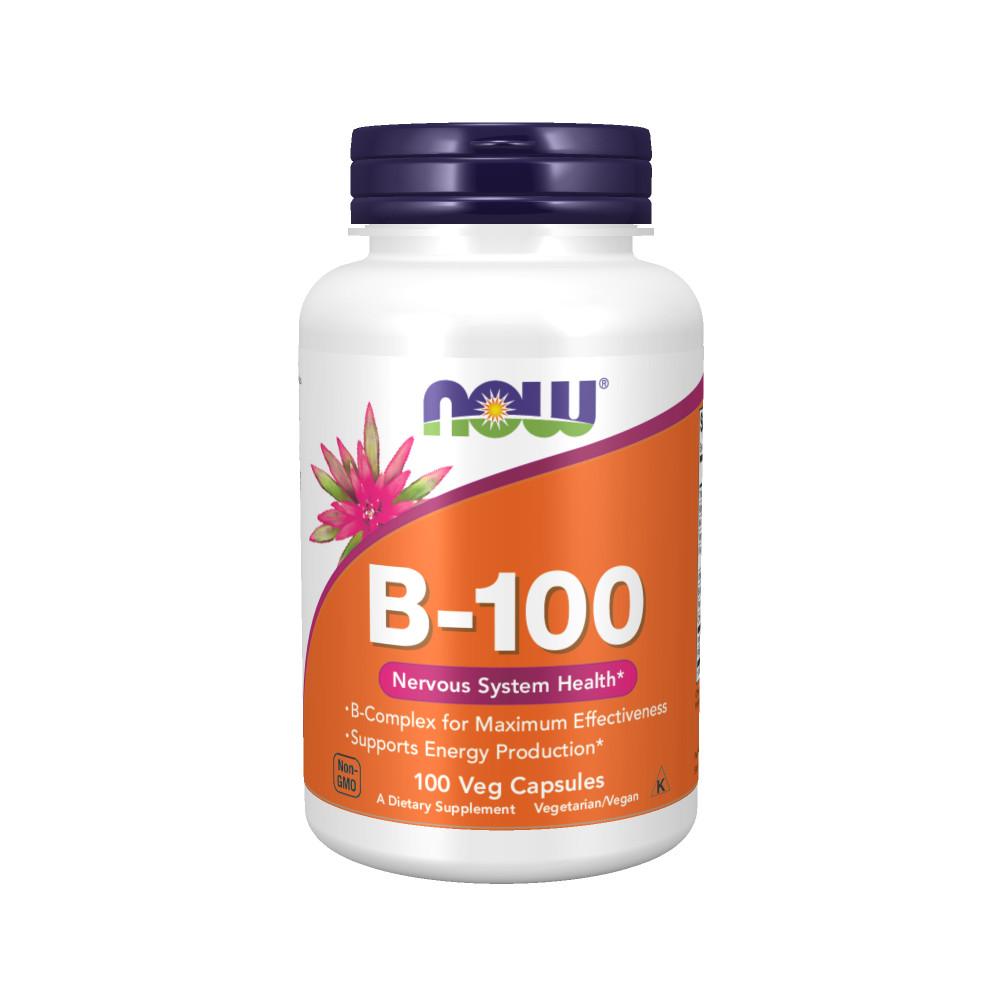 Now Foods, Vitamin B100 High Potency B Complex, 100 Veg Capsules