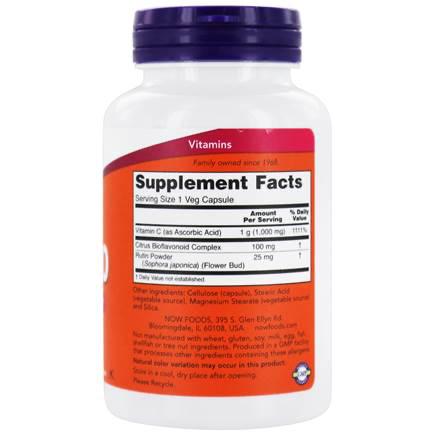 Now Foods, Vitamin C1000 w/ Bioflavonoids, 100 Veg Capsules