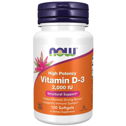 Now Foods, Vitamin D-3 2000 IU, 120 Softgels