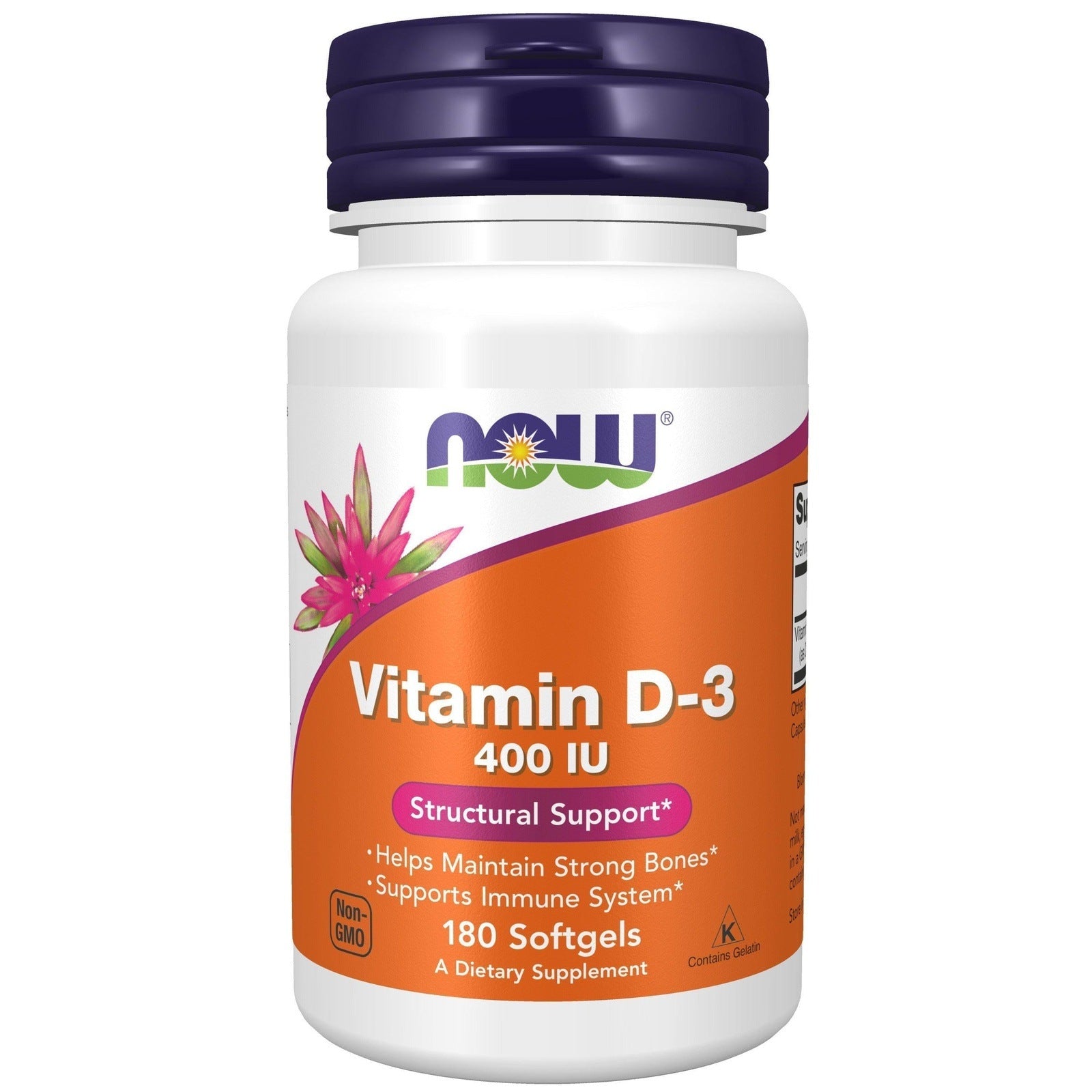 Now Foods, Vitamin D-3 400 IU, 180 Softgels