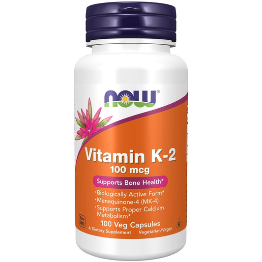 Now Foods, Vitamin K-2 100 mcg, 100 Veg Capsules