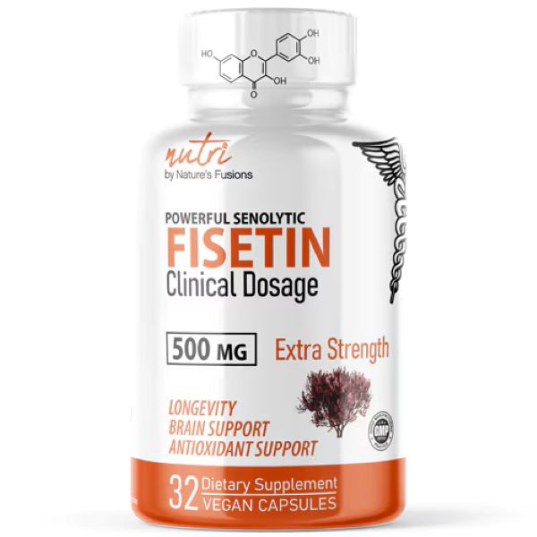 Nature's Fusions Fisetin, Clinical Dosage 500mg, 32 Vegan Capsules