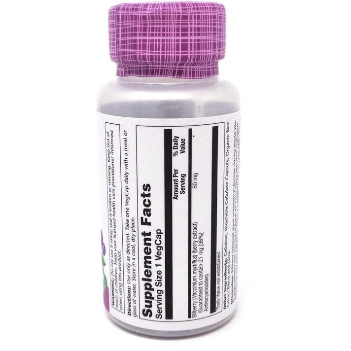 Solaray Bilberry Extract 60 mg, 60 VegCaps