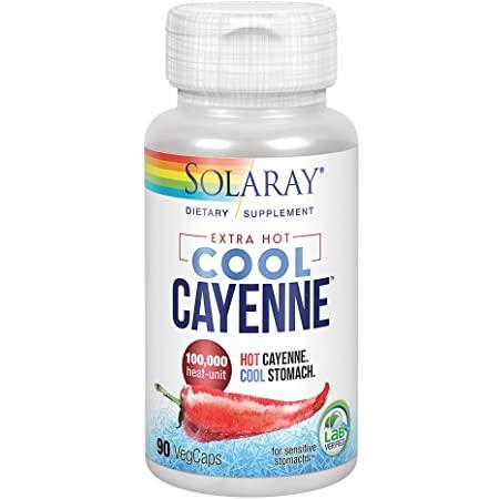 Solaray Cool Cayenne Extra Hot, 90 VegCaps