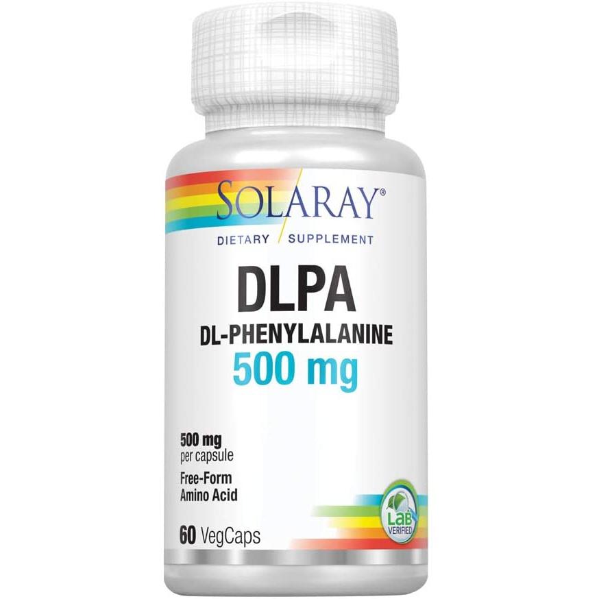 Solaray DLPA, DL-Phenylalanine, Free-Form 500 mg, 60 VegCaps