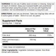 Solaray Kelp 550 mg, 180 VegCaps