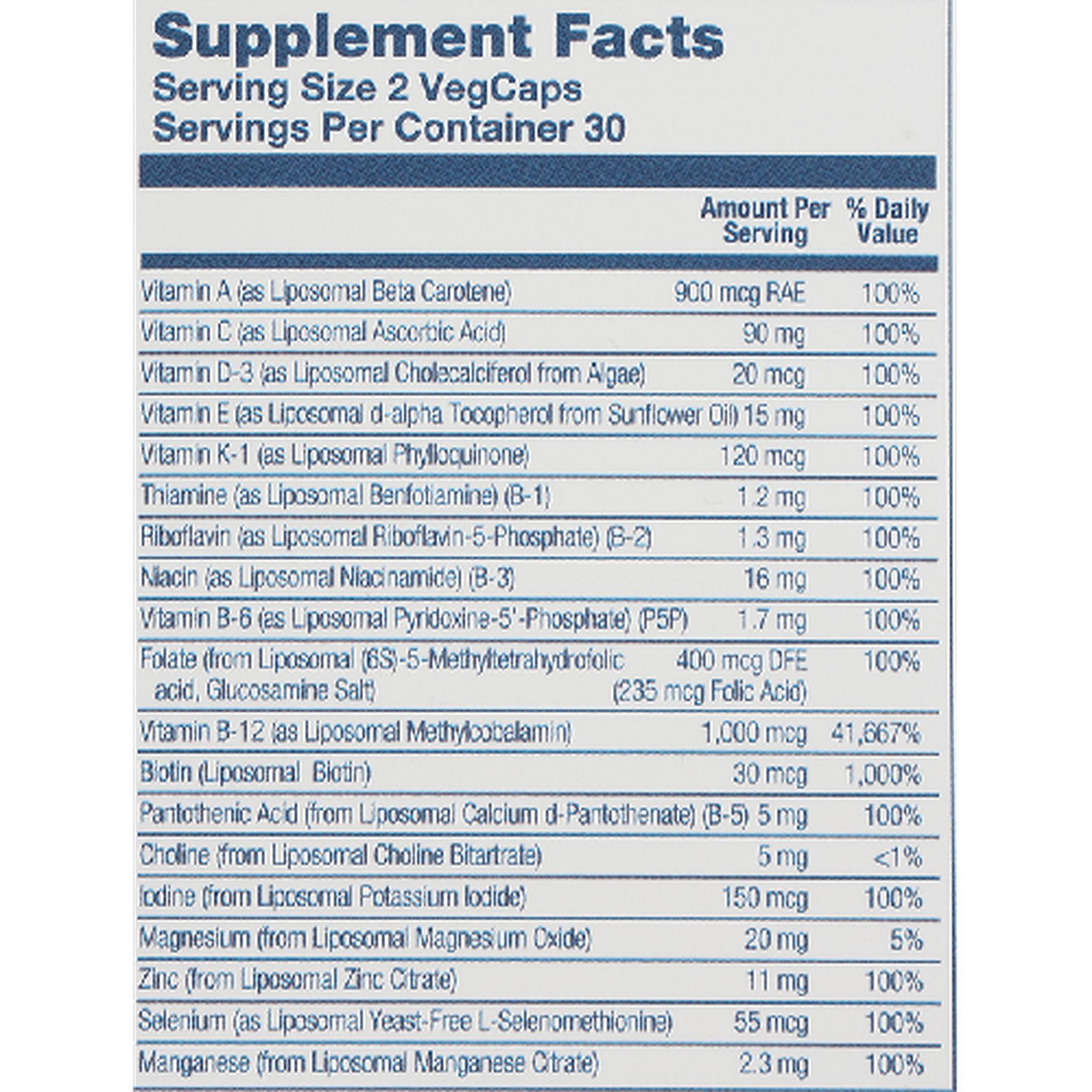 Solaray Liposomal Multivitamin Men's, 60 VegCaps