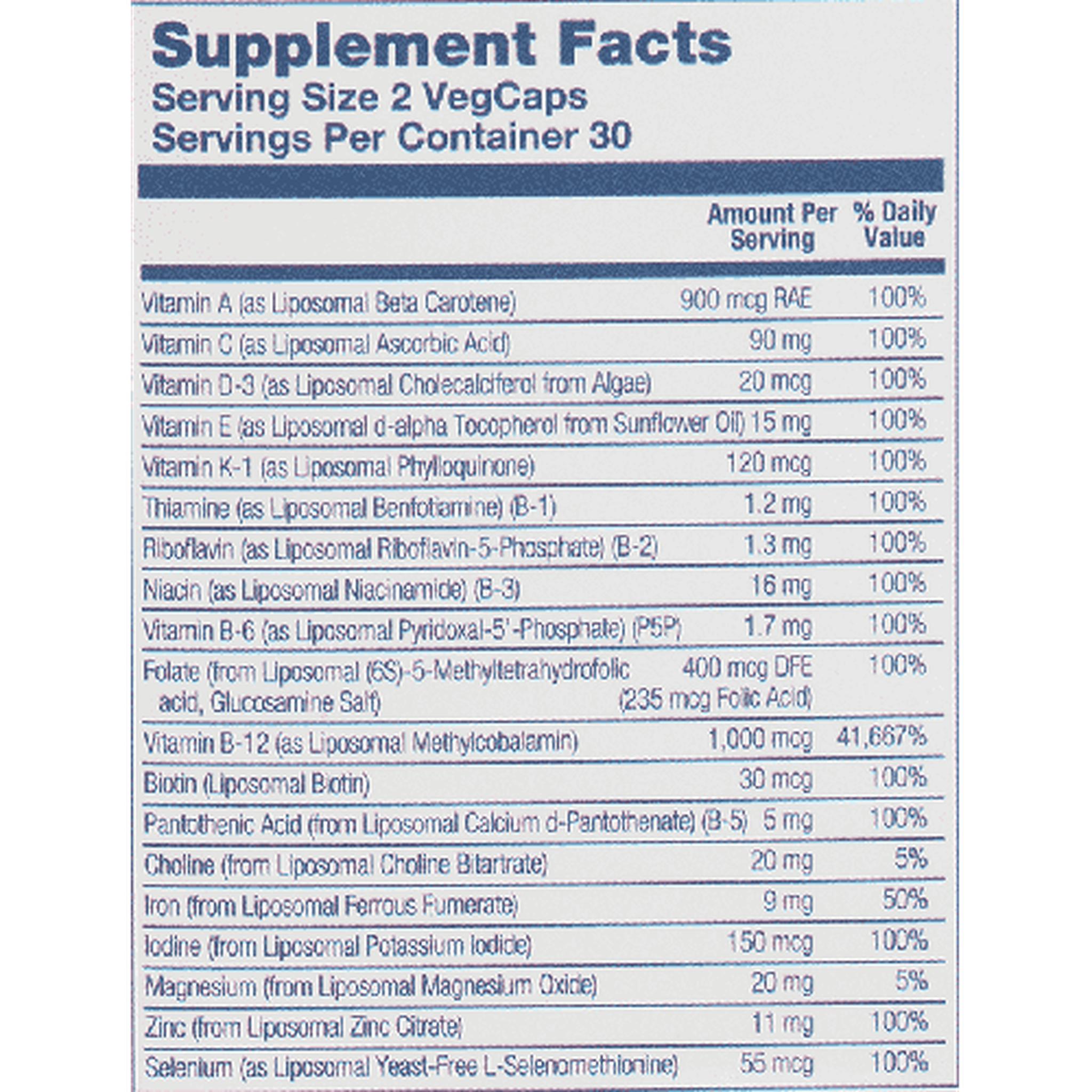 Solaray Liposomal Multivitamin Universal. 60 VegCaps