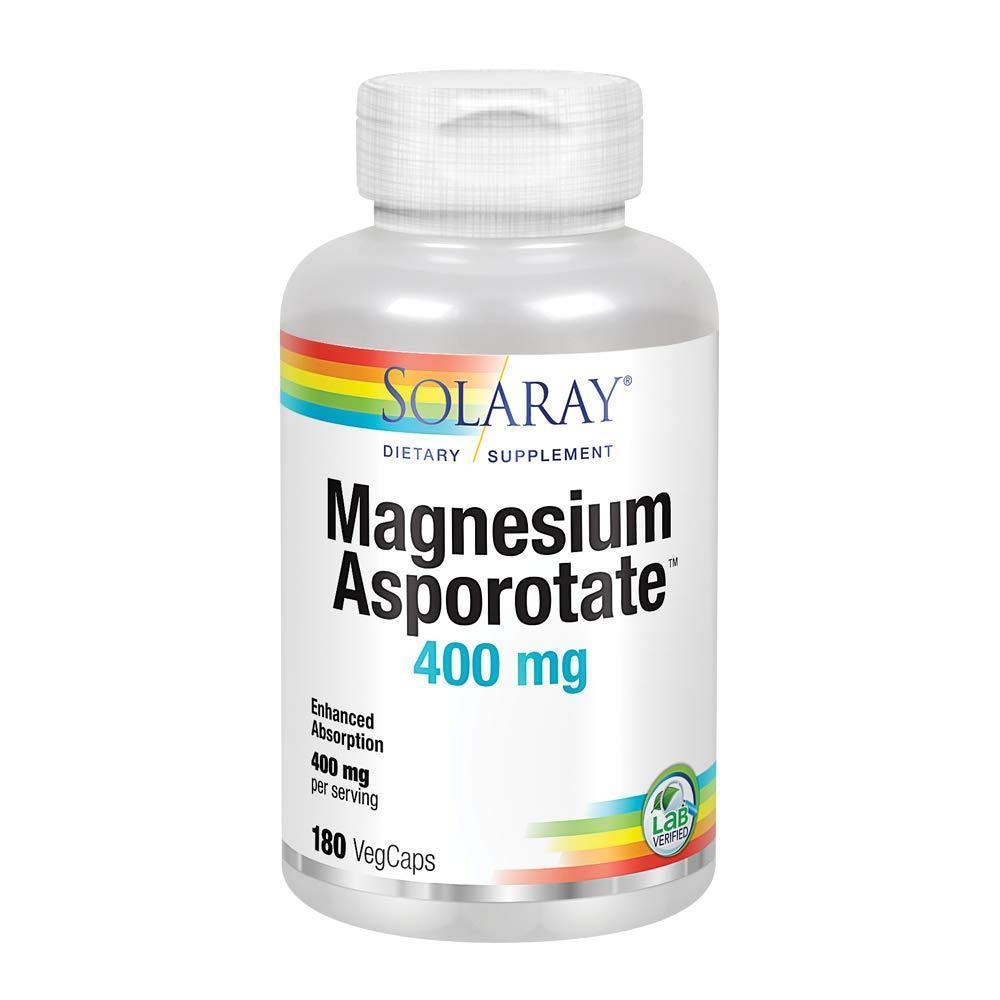 Solaray Magnesium Asporotate 400 mg, 180 VegCaps