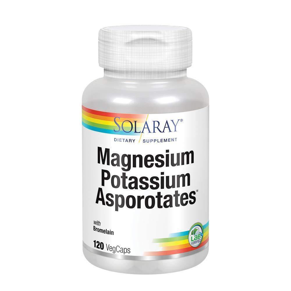 Solaray Magnesium and Potassium Asporotates, 120 VegCaps