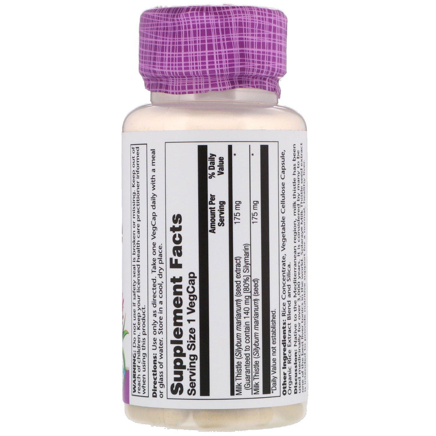 Solaray Milk Thistle Extract 175 mg, 60 VegCaps