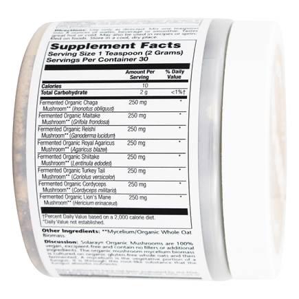 Solaray Organic Fermented Mushroom Complete Powder, 2.14 oz.