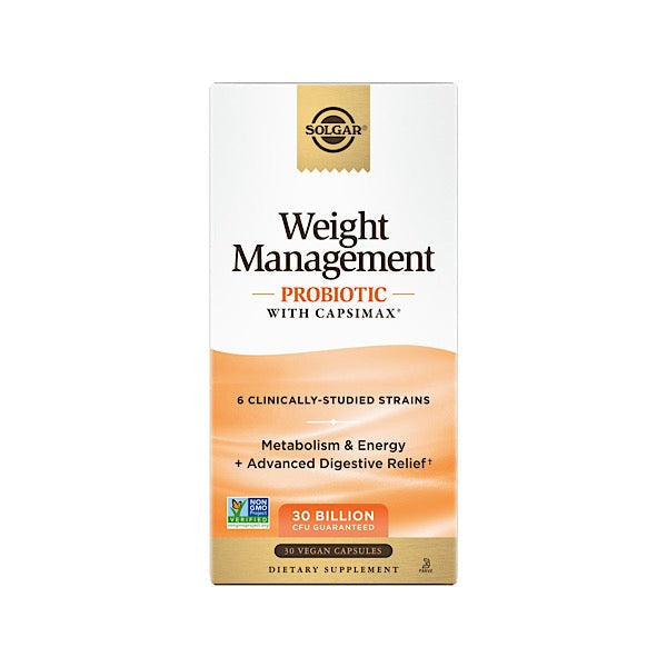 Solgar Weight Management Probiotic w/ Capsimax, 30 Veg Capsules