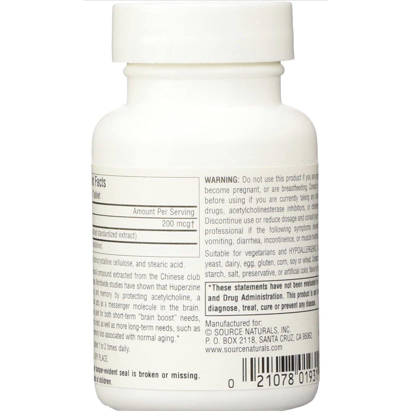 Source Naturals Huperzine A  200 mcg. - 120 Tablets